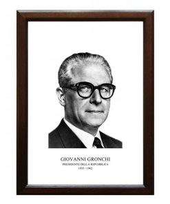 Quadro con foto del Presidente della Repubblica Gronchi