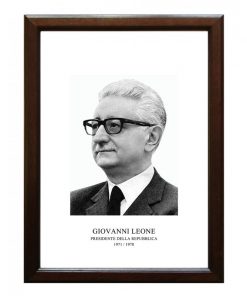 Quadro con foto del Presidente della Repubblica Leone