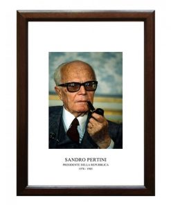 Quadro con foto del Presidente della Repubblica Pertini
