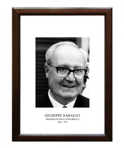 Quadro con foto del Presidente della Repubblica Saragat