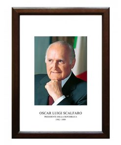 Quadro con foto del Presidente della Repubblica Scalfaro